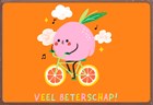 Perzik fruit fiets oranje sinaasappel